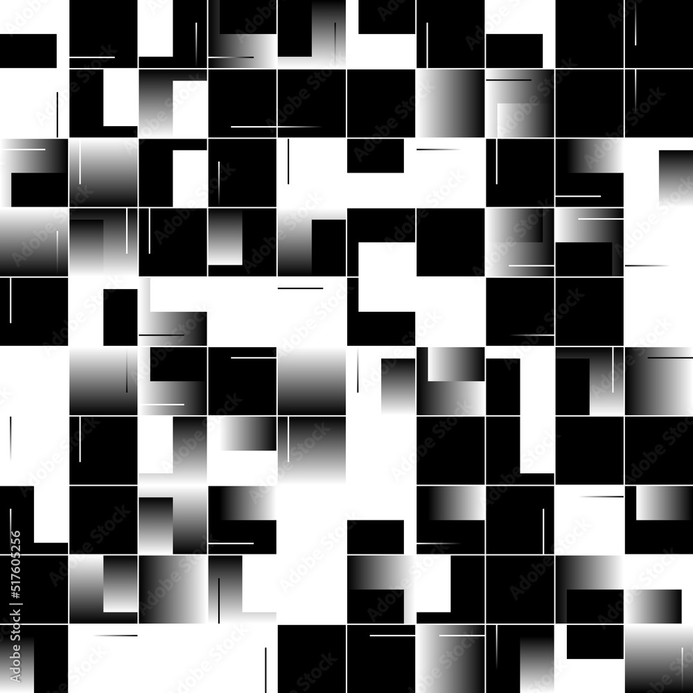 Poster brutalist art inspired vector pattern graphics made with bold abstract geometric shapes
