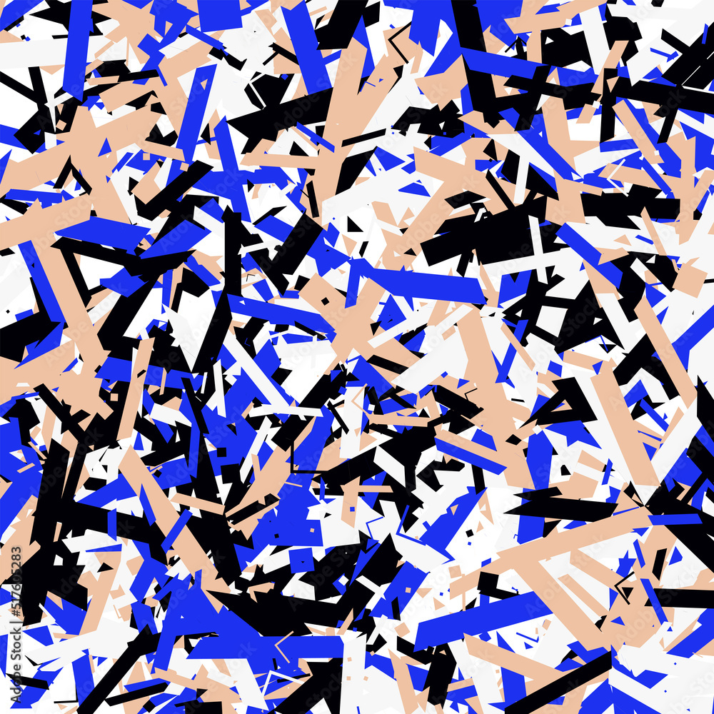 Poster abstract vector graphics made with generative art approach using geometric shapes