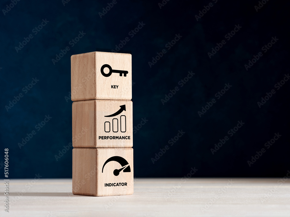 Poster key performance indicator kpi concept.