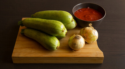 fresh ripe organic vegetables on wooden surface. top view
