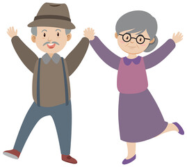 Obraz premium An old couple in love