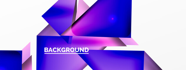 Abstract background. Simple color geometric shapes composition with 3d effect, lights and shadows. Vector Illustration For Wallpaper, Banner, Background, Card, Book Illustration, landing page