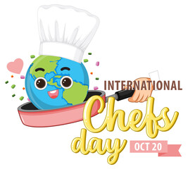 Interntional chef day banner template