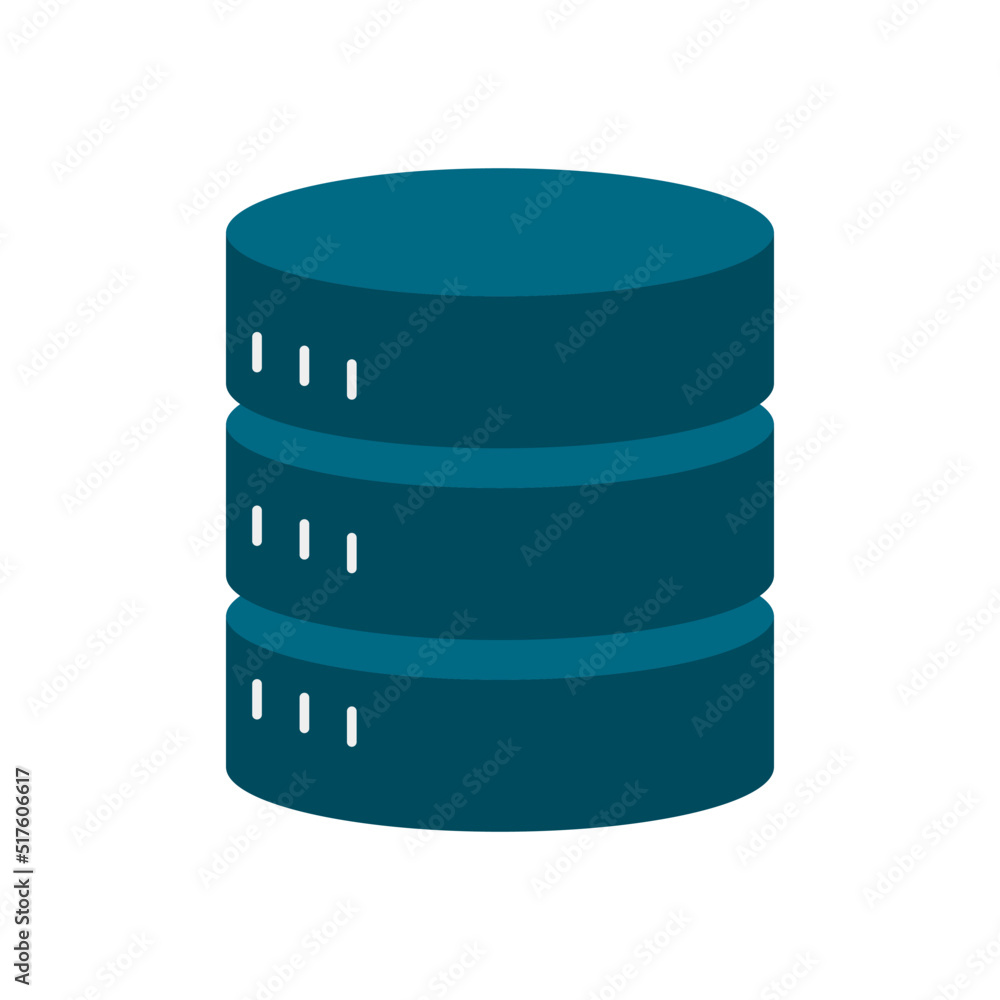 Aufkleber modern cylindrical server. web server. hosting and storage. vector.
