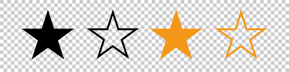 Various star icon set. Vector.