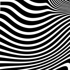 Abstract Black and White Geometric Stripes.hypnosis spiral.Seamless Black and white stripes background.seamless wave line patterns