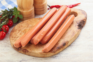 Boiled Pork sausages for brakfast