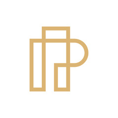Letter P buliding logo design