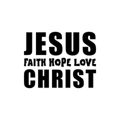 Jesus Christ icon, Faith, Hope, Love, Christian faith isolated on white background