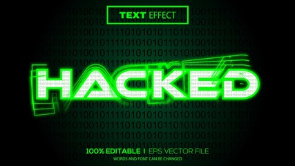3d editable text effect hacked theme premium vector