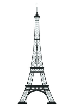 エッフェル塔 パリ Eiffel Tower sketch drawing. Paris,France vector illustration