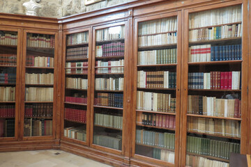 books in a bookshelf