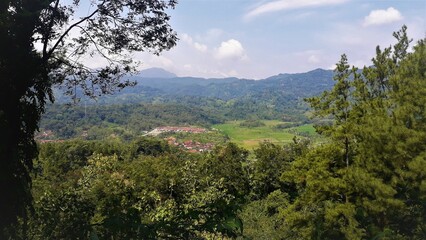 Beautiful aerial view - Natural panorama on mountains.
