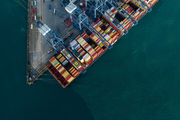 Aerial view of yantian container terminal,China