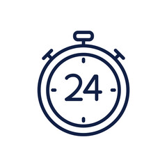 stopwatch 24 hours line time building