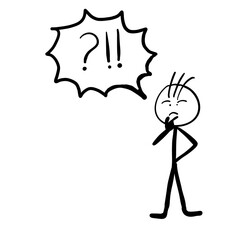 A man think about ideas to solve his problem and get some good 