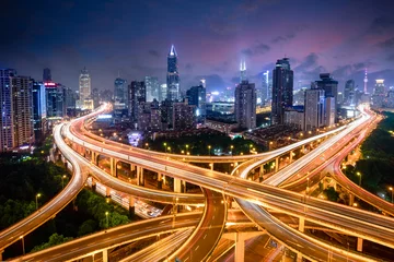 Fotobehang Shanghai skyline © Patrick Foto