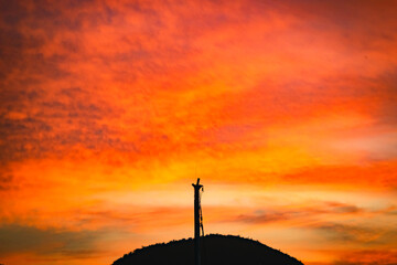 Obraz premium sunset in the mountains