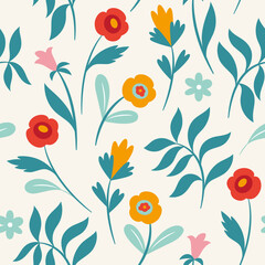 Seamless floral pattern, floral background, fabric design