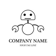Obraz premium robot and logo symbol vector
