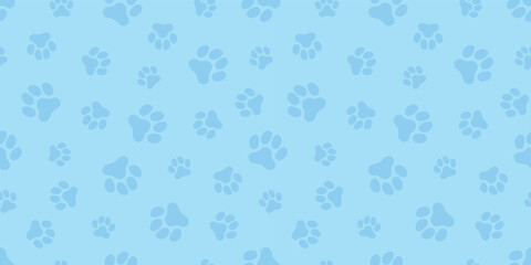 犬の足跡のパターン (Paw Prints Pattern. Vector Illustration) - obrazy, fototapety, plakaty