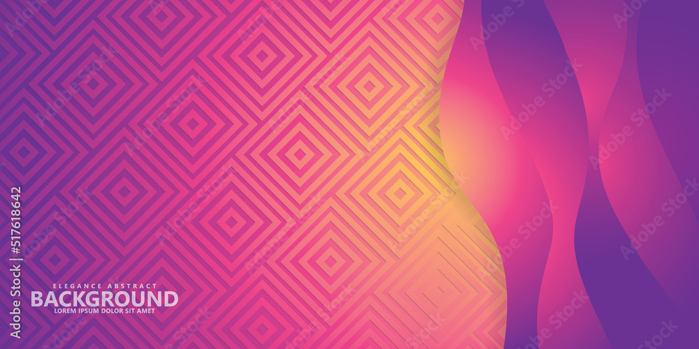 Poster abstract background with wave style and dynamic colorful effect