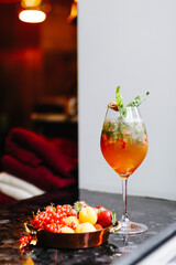 a delicious and cool orange summer drink