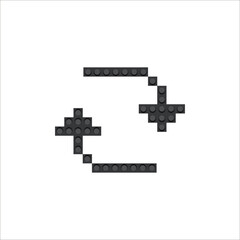 Fototapeta premium Returned Arrows icon. on a white background. made from the constructor