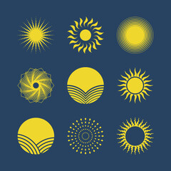Sun Shapes Vector Set