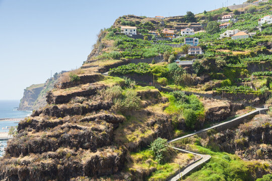 Mountain landscape of Calheta. Madeira island, Portugal