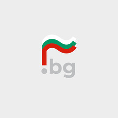 Bulgaria flag icon. Original simple design of the bulgarian flag, map marker. Design element, template national poster with bg domain. State patriotic banner of bulgaria. Vector illustration