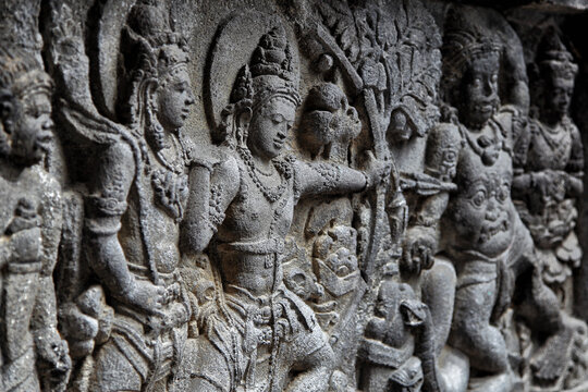 Relief in Candi Prambanan, Prambanan Temple, Yogyakarta, Central Java, Indonesia