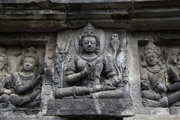 Relief in Candi Prambanan, Prambanan Temple, Yogyakarta, Central Java, Indonesia