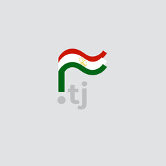 Tajikistan flag icon. Original simple design of the tajik flag, map marker. Design element, template national poster with tj domain. State patriotic banner of tajikistan. Vector illustration