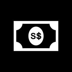 Singapore Currency Icon Symbol, SGD, Singapore Dollar Money Paper. Vector Illustration