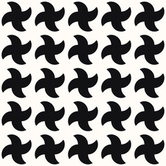 Vector Geometric Seamless Monochrome Pattern