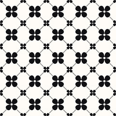 Vector Geometric Seamless Monochrome Pattern