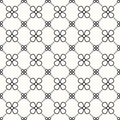 Vector Geometric Seamless Monochrome Pattern