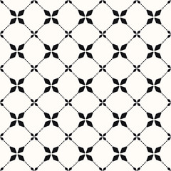 Fototapeta premium Vector Geometric Seamless Monochrome Pattern