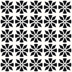 Vector Geometric Seamless Monochrome Pattern