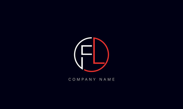FL, LF Abstract Letters Logo Monogram