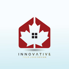 Real estate Management group vector logo design with leaf icon