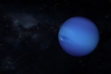 Neptune is one of the planets in the solar system. 3d illustration © Sergey Fedoskin