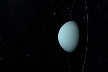 Uranus is one of the planets in the solar system. 3d illustration