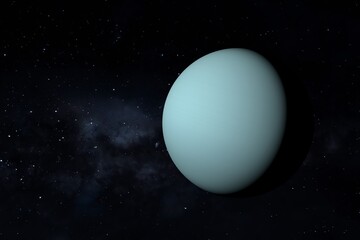 Obraz na płótnie Canvas Uranus is one of the planets in the solar system. 3d illustration