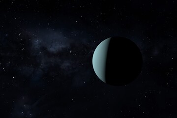 Uranus is one of the planets in the solar system. 3d illustration