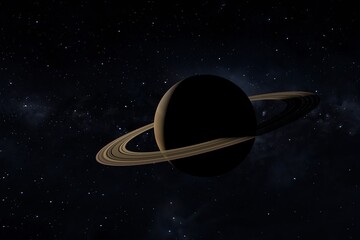 Fototapeta na wymiar Saturn is one of the planets in the solar system. 3d illustration