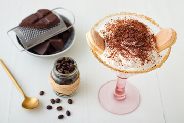 Easy and quick homemade tiramisu for unexpected visit, sweet no bake cheesecake style dessert with...