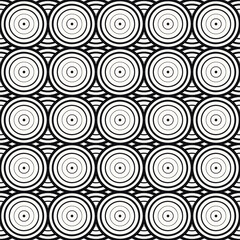 Vector Geometric Seamless Monochrome Pattern