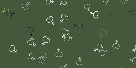 Light Gray vector background with woman symbols.